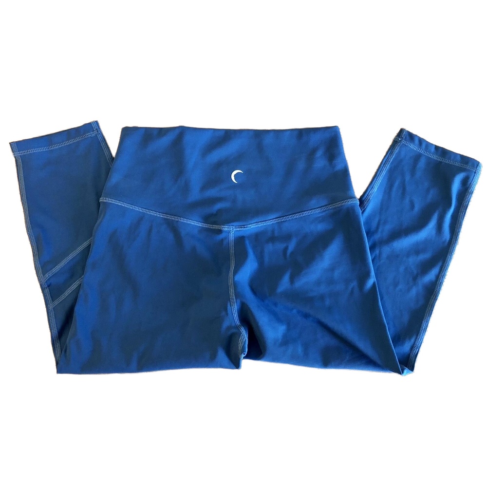 Zyia Active Corsair Blue Brilliant Hi-Rise Crop Leggings 6-8 Teal
